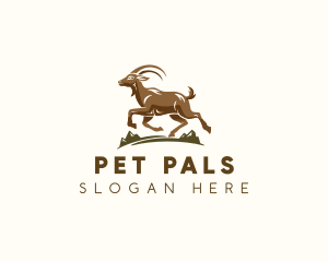 Modern Mountain Goat logo design