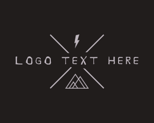 Mountain - Hipster Adventure Crossline logo design