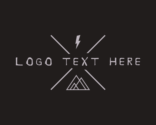 Outdoor - Hipster Adventure Crossline logo design