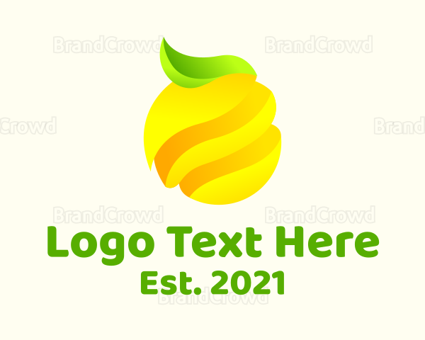 Minimalist Lemon Fruit Logo