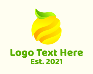 Fruit Shop - Minimalist Lemon Fruit logo design