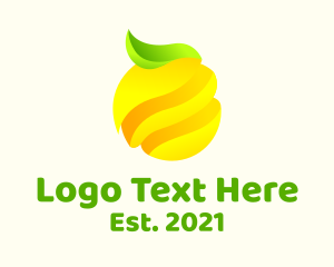 Fruit Juice - Minimalist Lemon Fruit logo design