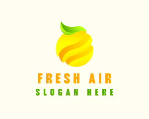 Minimalist Lemon Fruit logo design