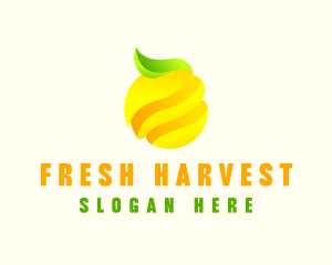 Minimalist Lemon Fruit logo design