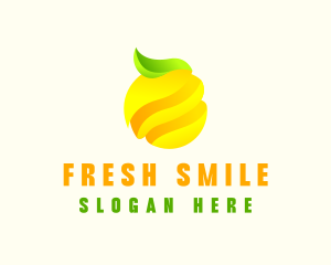 Minimalist Lemon Fruit logo design