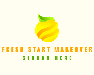 Minimalist Lemon Fruit logo design