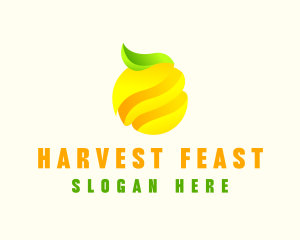 Minimalist Lemon Fruit logo design