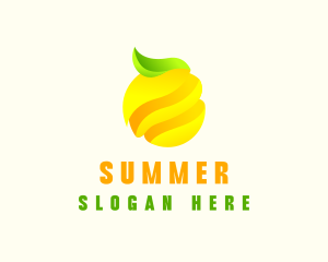 Minimalist Lemon Fruit logo design