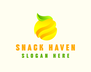 Minimalist Lemon Fruit logo design