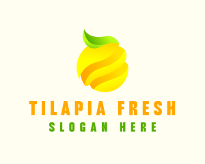 Minimalist Lemon Fruit logo design