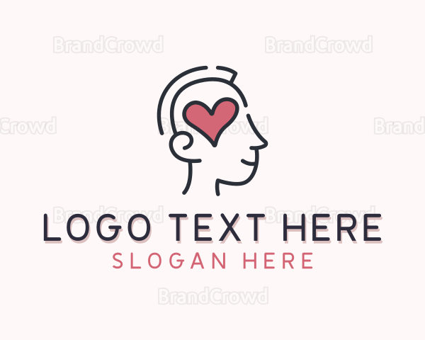 Heart Psychology Mental Health Logo