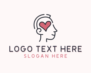 Mental - Heart Psychology Mental Health logo design