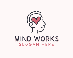 Heart Psychology Mental Health logo design