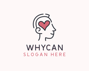 Therapy - Heart Psychology Mental Health logo design