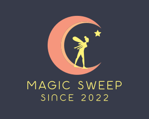 Magical Moon Fairy Star logo design