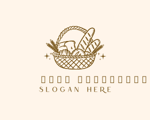 Vintage - Rustic Bread Basket logo design