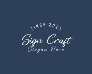 Cursive Business Craft logo design