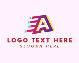 Static Motion - Speedy Letter A Motion Business logo design