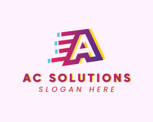 Speedy Letter A Motion Business logo design