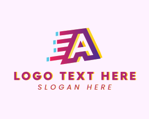 Static - Speedy Letter A Motion Business logo design