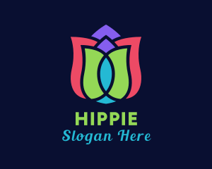 Colorful Tulip Flower Logo