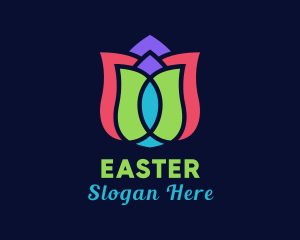 Colorful - Colorful Tulip Flower logo design