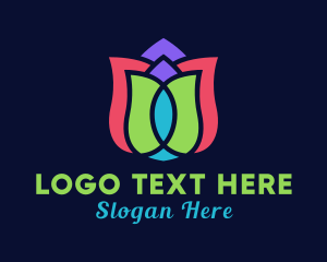 Garden - Colorful Tulip Flower logo design