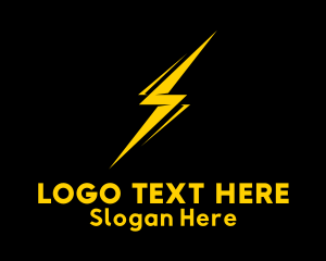 Power Plant - Flash Lightning Strike logo design