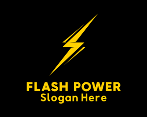 Flash Lightning Strike logo design