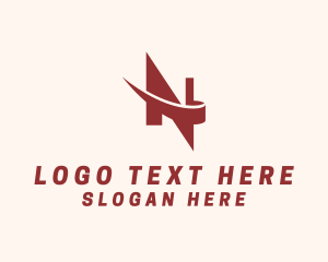 Express - Logistics Courier Swoosh Letter N logo design