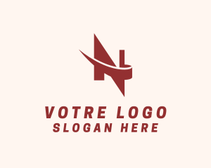 Logistics Courier Swoosh Letter N Logo