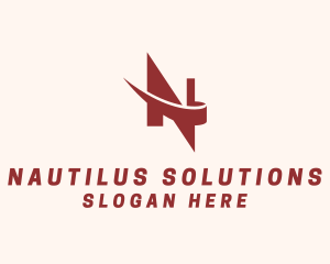 Logistics Courier Swoosh Letter N logo design