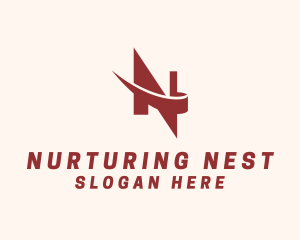 Logistics Courier Swoosh Letter N logo design