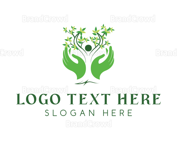 Hand Human Nature Logo