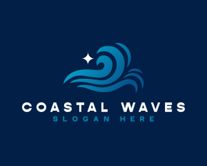 Aqua Splash Wave logo design