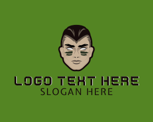 Male War Gaming Soldier Logo