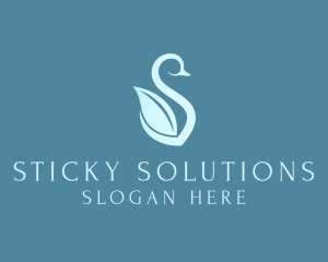 Organic Swan Letter S logo design