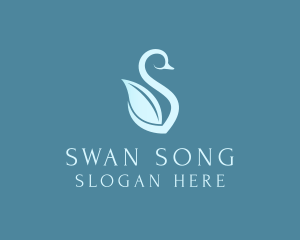 Organic Swan Letter S logo design