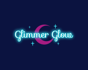 Neon Moonlight Night logo design