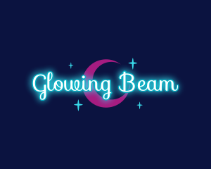 Neon Moonlight Night logo design