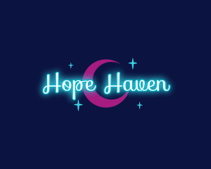 Glow - Neon Moonlight Night logo design