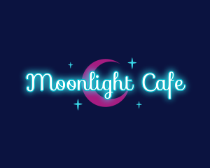 Neon Moonlight Night logo design
