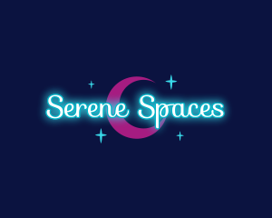 Neon Moonlight Night logo design