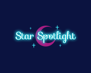 Neon Moonlight Night logo design