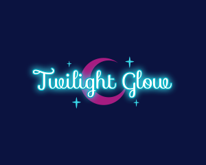 Neon Moonlight Night logo design