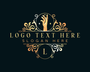Floral - Wellness Luxury Hand logo design