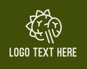 Vegan - Brain Flower Counseling logo design