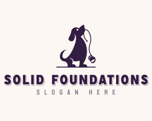 Dog Walker Leash Logo