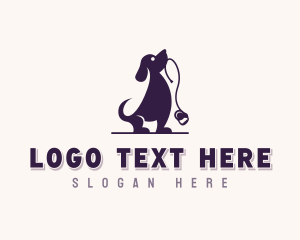 Leash - Dog Walker Leash logo design