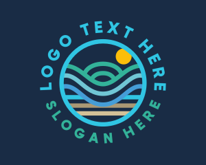 Coastal - Coastal Ocean Badge logo design